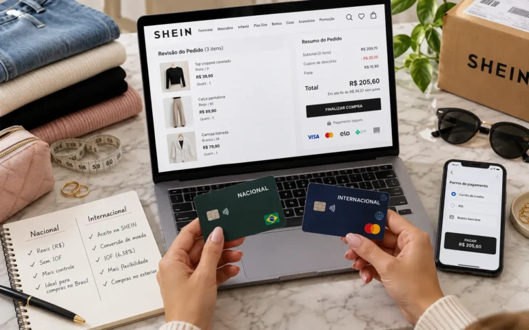 Cartão internacional ou nacional: qual usar na Shein?