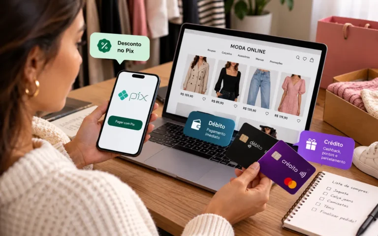 Cartão de débito, crédito ou Pix: qual rende mais para moda online?