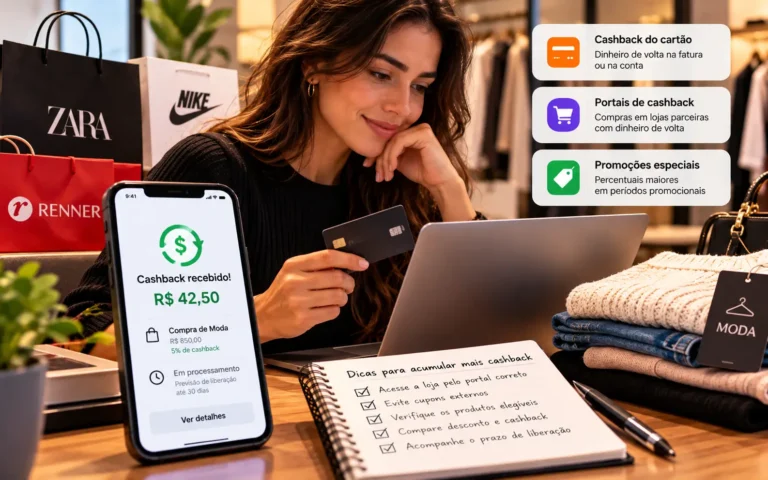 Cashback em compras de moda: como acumular de verdade