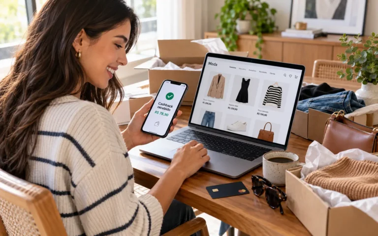 Cartão com cashback para compras de moda online: como escolher e economizar de verdade