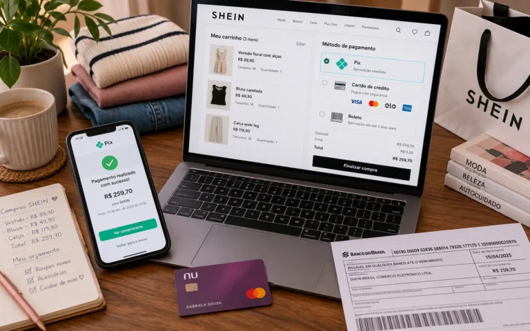 Pix, cartão ou boleto na Shein: o que compensa em cada caso