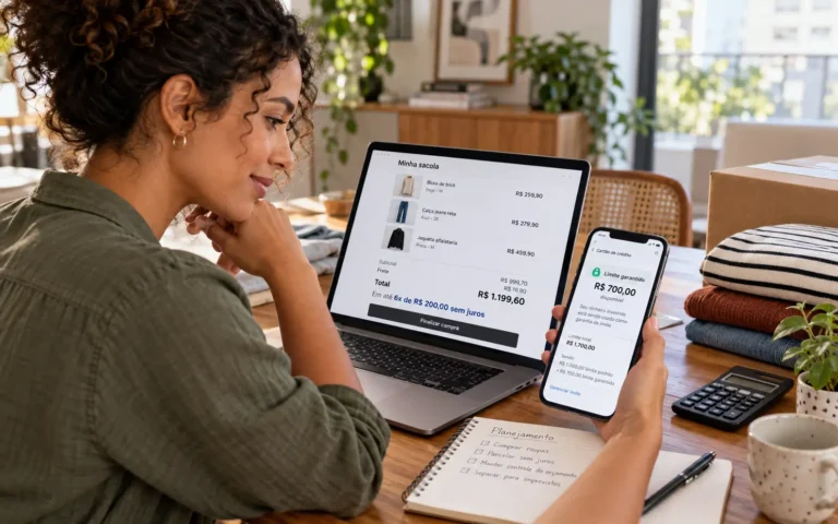 Cartão com limite garantido para parcelar roupas online: como funciona e quais opções existem