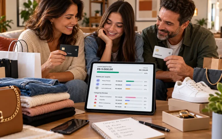 Cartão adicional para a família dividir compras de moda: como usar sem perder o controle